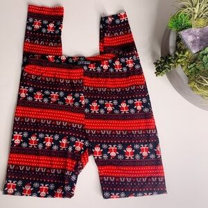 Just One Soft Cozy Stretch Winter Santa Legging Large